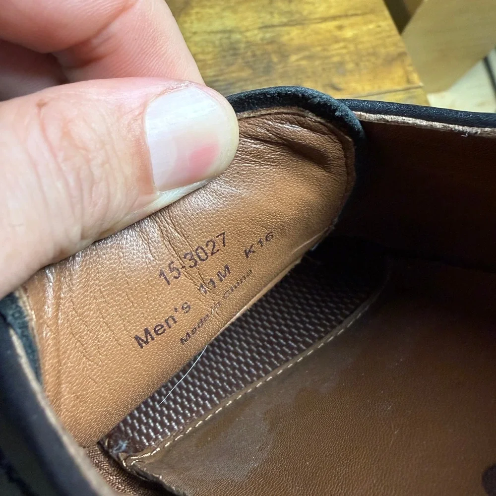 Johnston & Murphy XC4 15-3027 Black Leather Waterproof Wingtip Derby Mens 11M